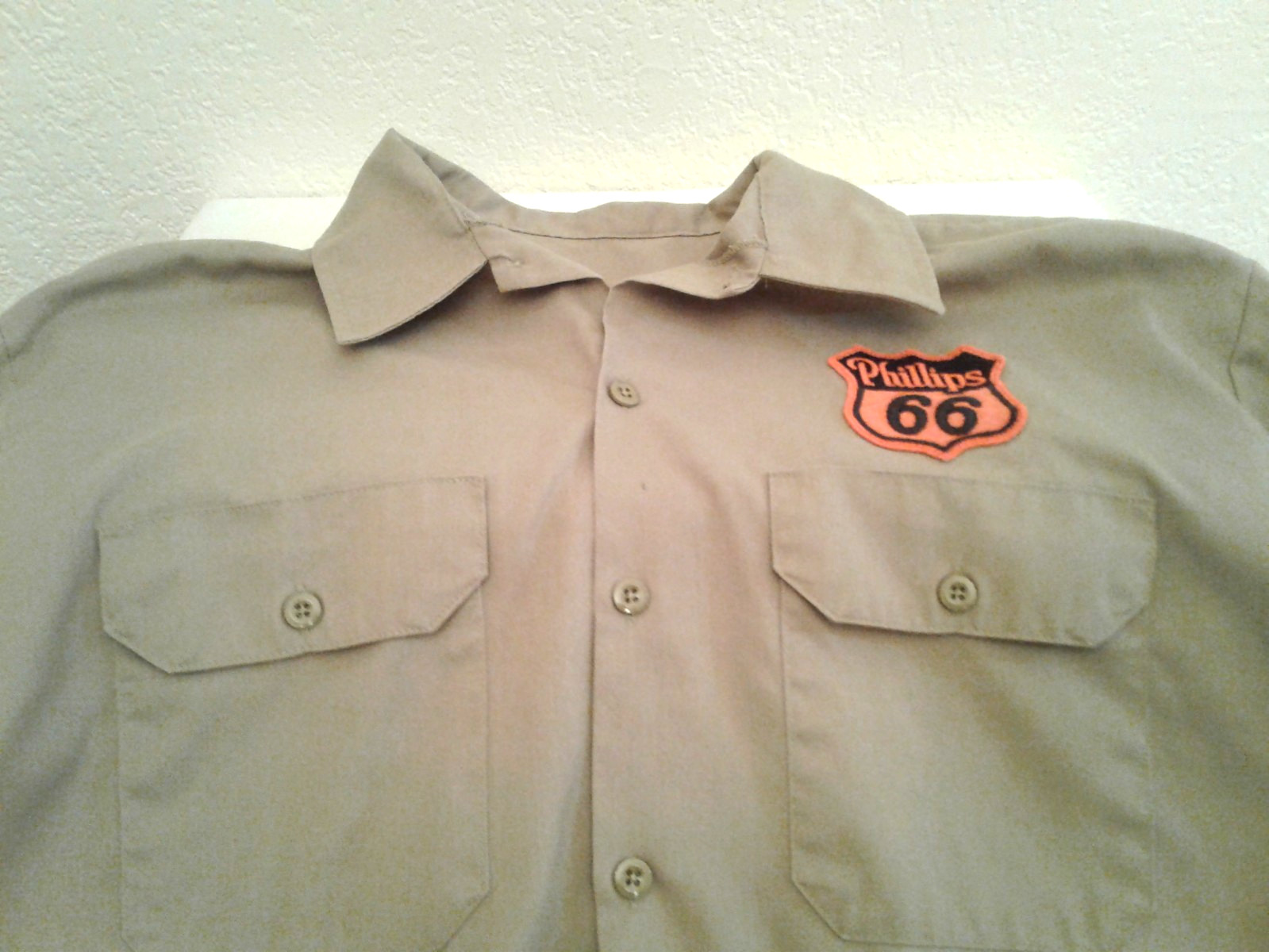 Phillips 66 Service Station Attendant Uniform Shirt, Size Large "Reproduction"
