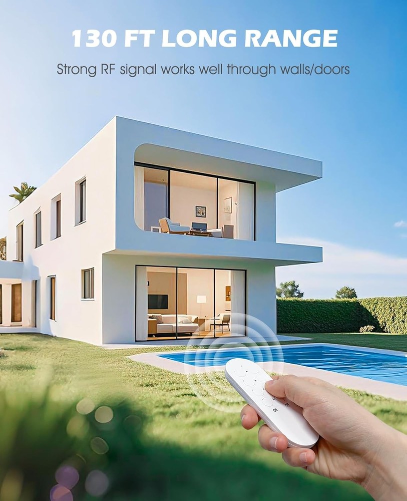 2 Pack Wireless Remote Control Outlet, Mini Remote Light Switch 10A/1200W