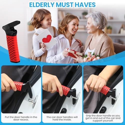 Car Door Handle for Elderly, Car Handle Assist Support 2 Pack Multicolor