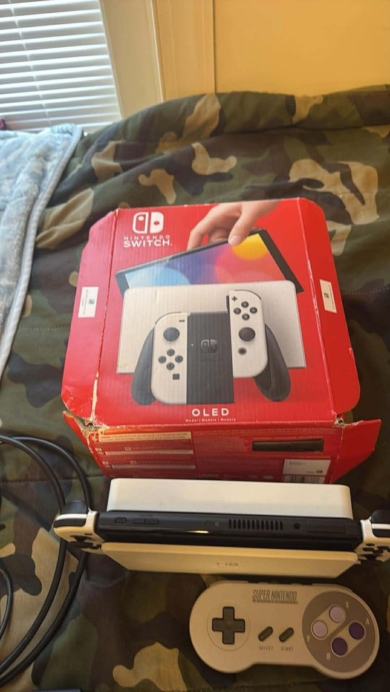 Nintendo Switch OLED Bundle with Super Nintendo Controller, Dock, Accessories