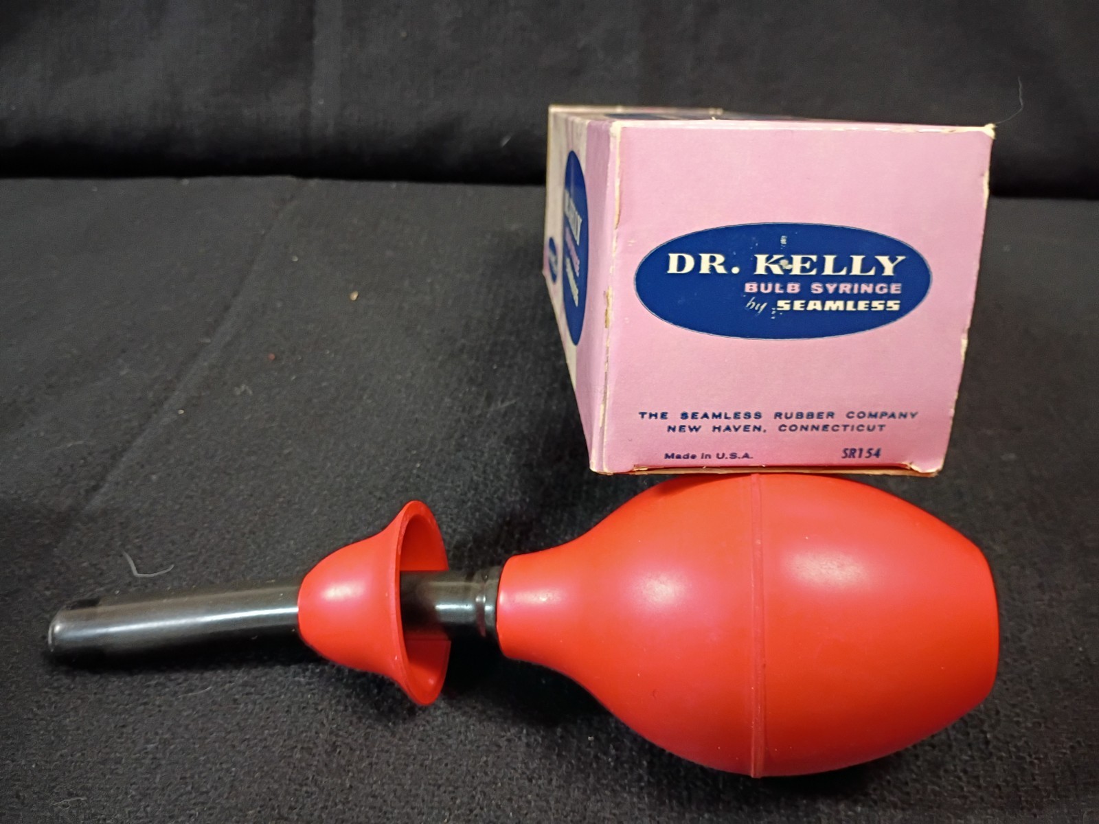 Vintage Dr. Kelly Bulb Syringe by Seamless, Douche