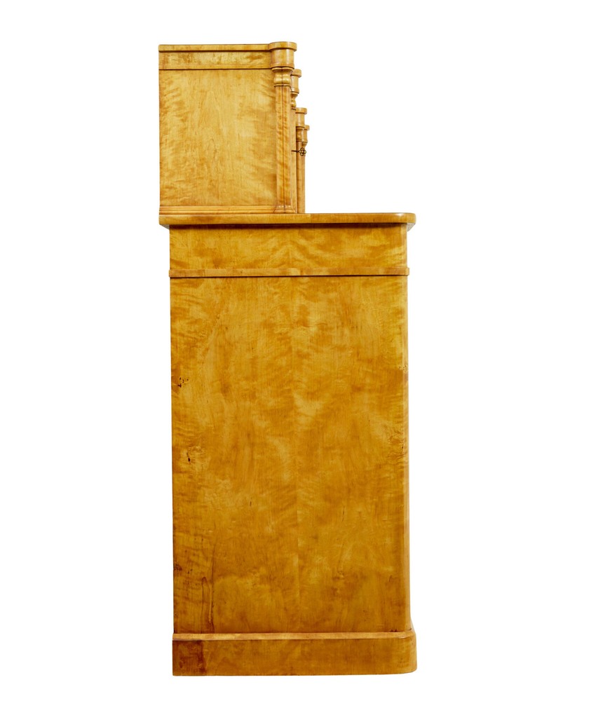 MID 19TH CENTURY SWEDISH BIRCH BUFFET SIDEBOARD
