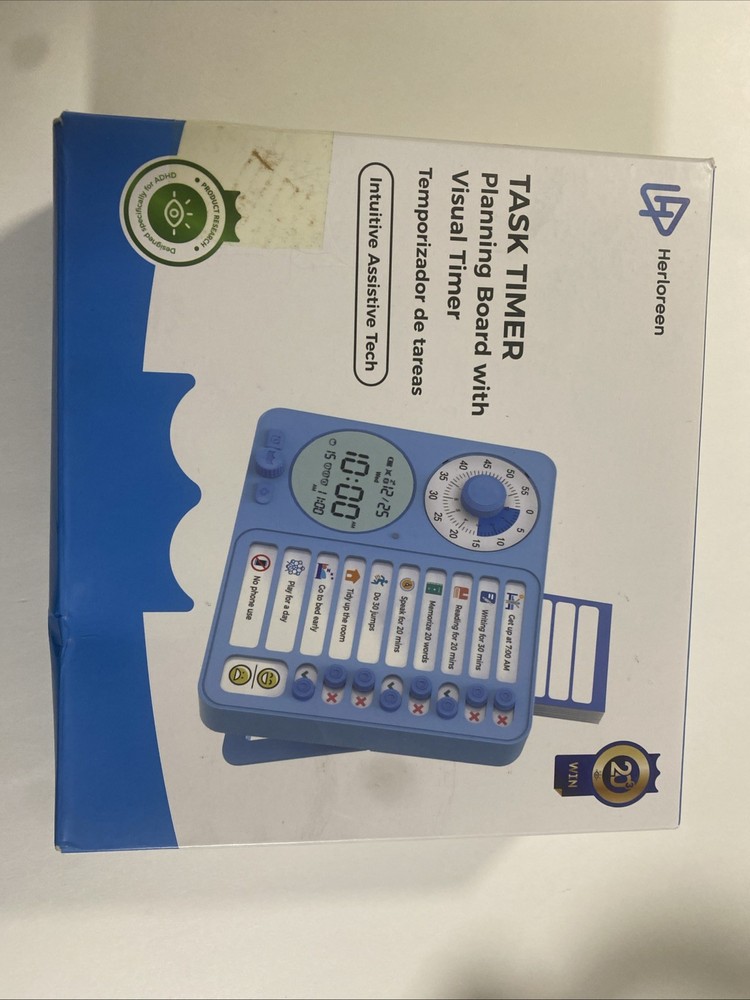 3-In-1 Visual Timer Task Timer with Chore Chart Board, ADHD Tool for Kids Adults