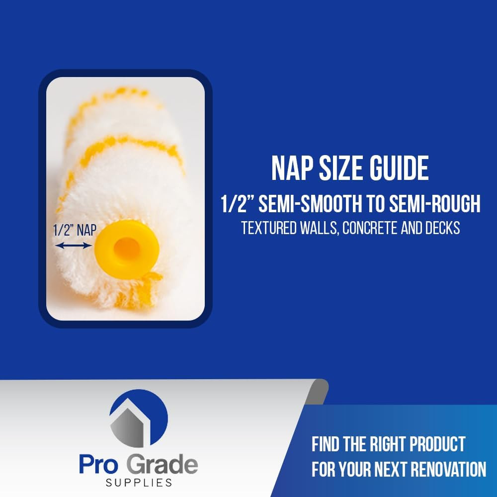 10 Piece Paint Roller Tool Kit Mini Tray Set Roller Frame Microfiber Covers