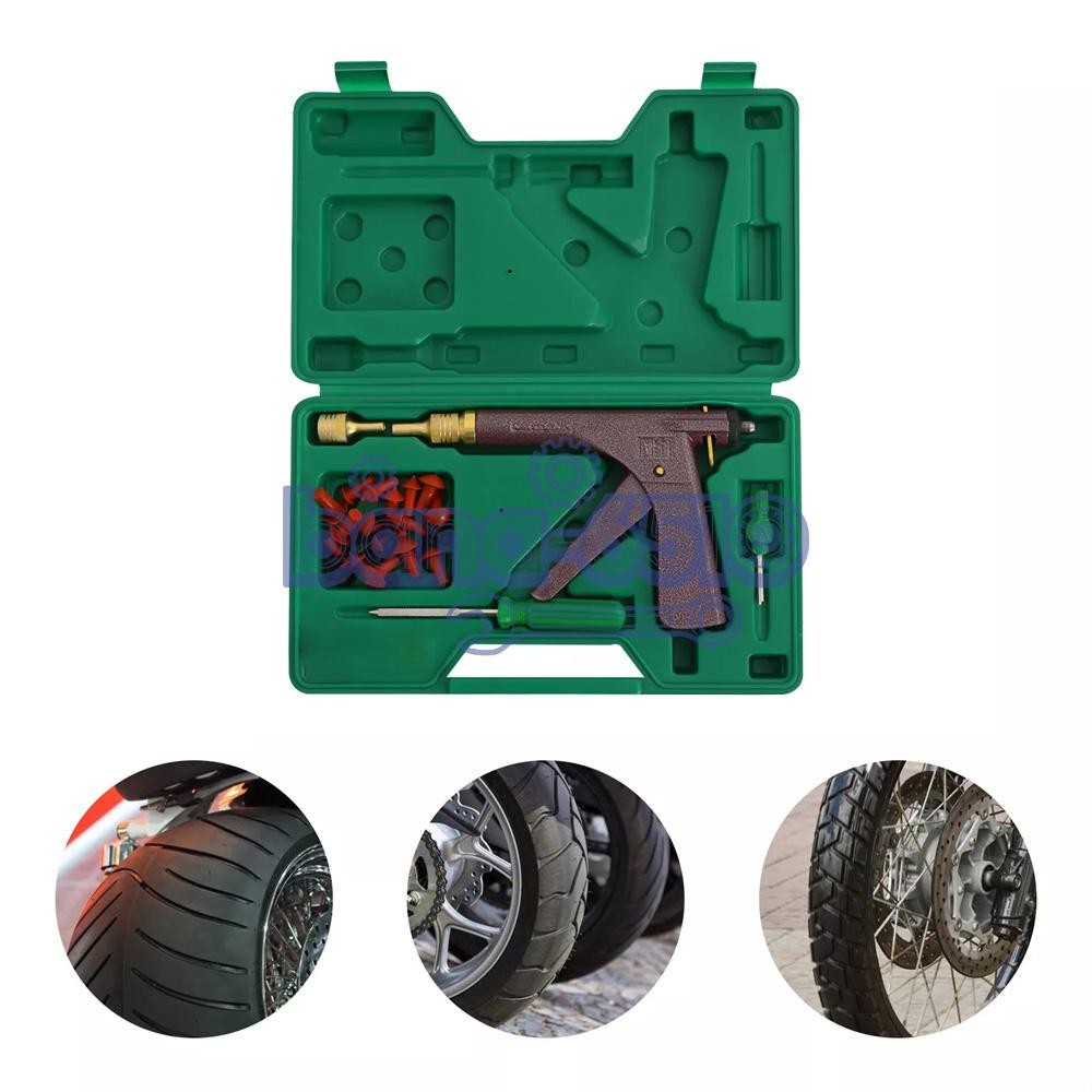 Tire Plugger Tubeless Tire Wheel Repair Gun Kit Mushroom Plug Probe Nozzle! Best