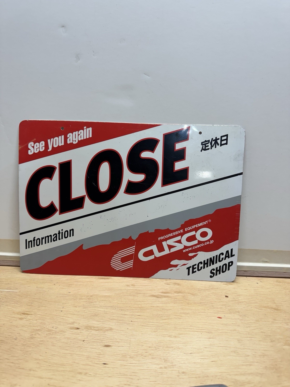 Cusco Jdm Technical Shop Sign Super Rare Gas And Oil Memorabilia Collectible