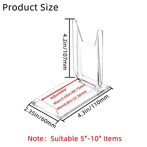 10 Sets Adjustable for angle Acrylic Display Stand for Plate, purses,clutch