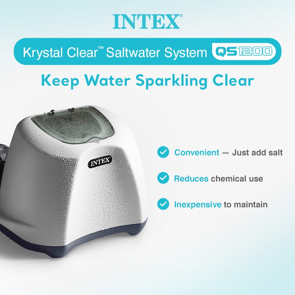INTEX Ultra XTR Frame Rectangular Pool Set with Krystal Clear Saltwater System