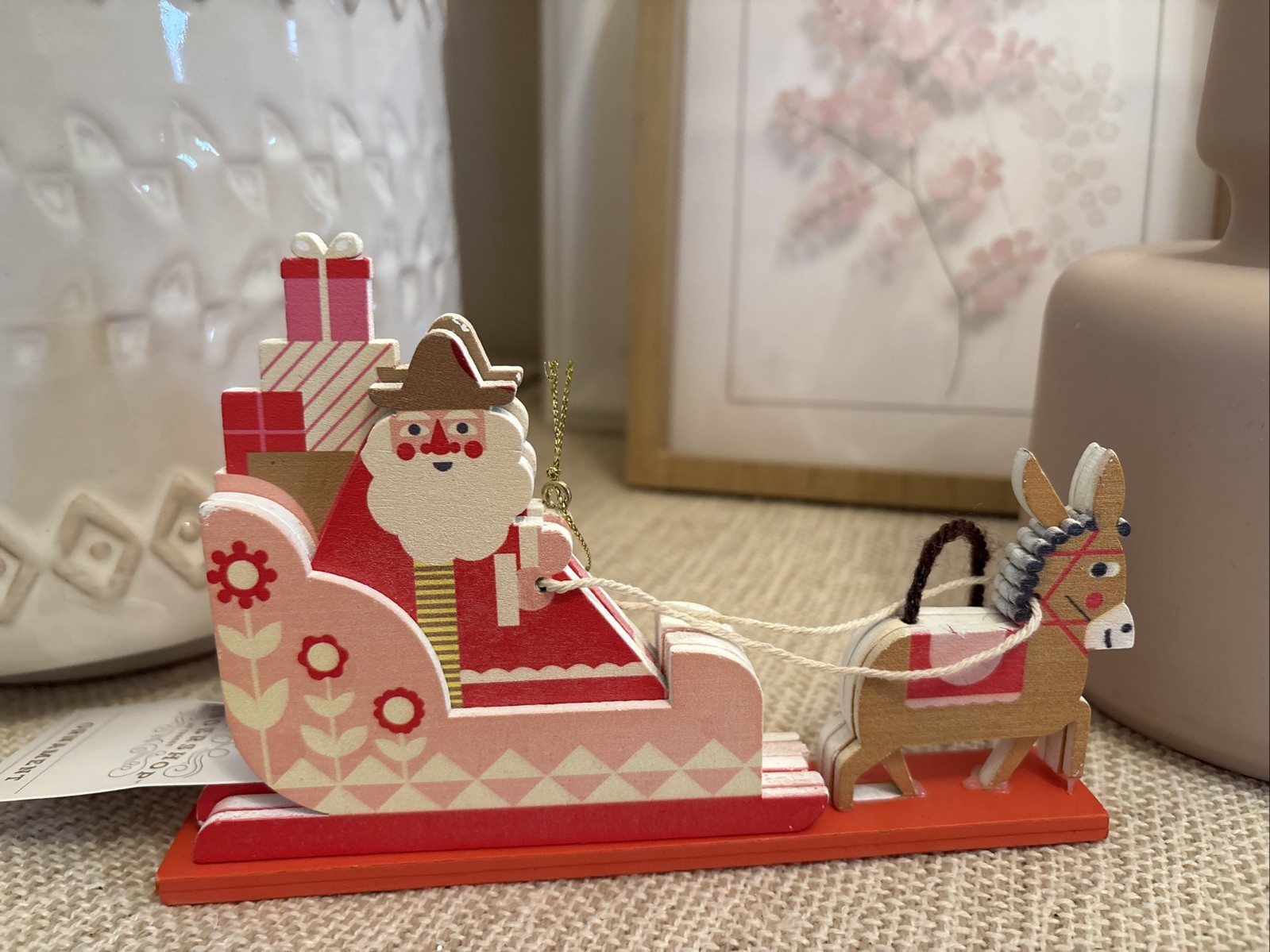 Wondershop Target Christmas Ornament Cecilia Ruiz Mexico Santa Claus Donkey NWT