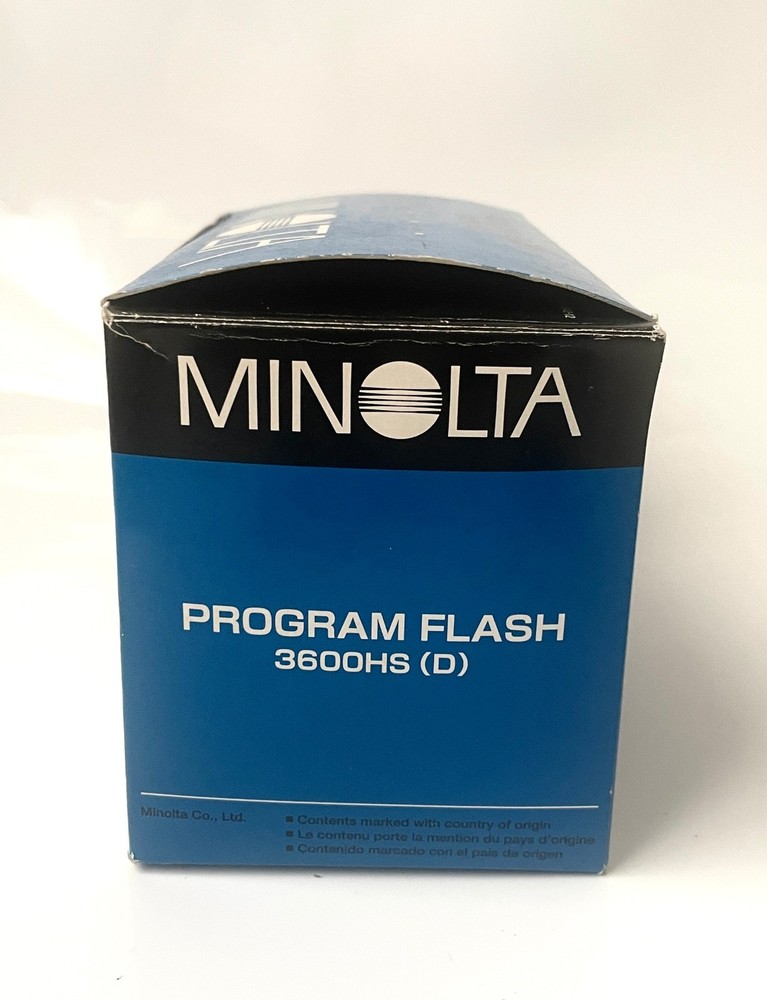 Minolta Program Flash 3600HS (D) Shoe Mount Camera Flash with Box, Case, Manual