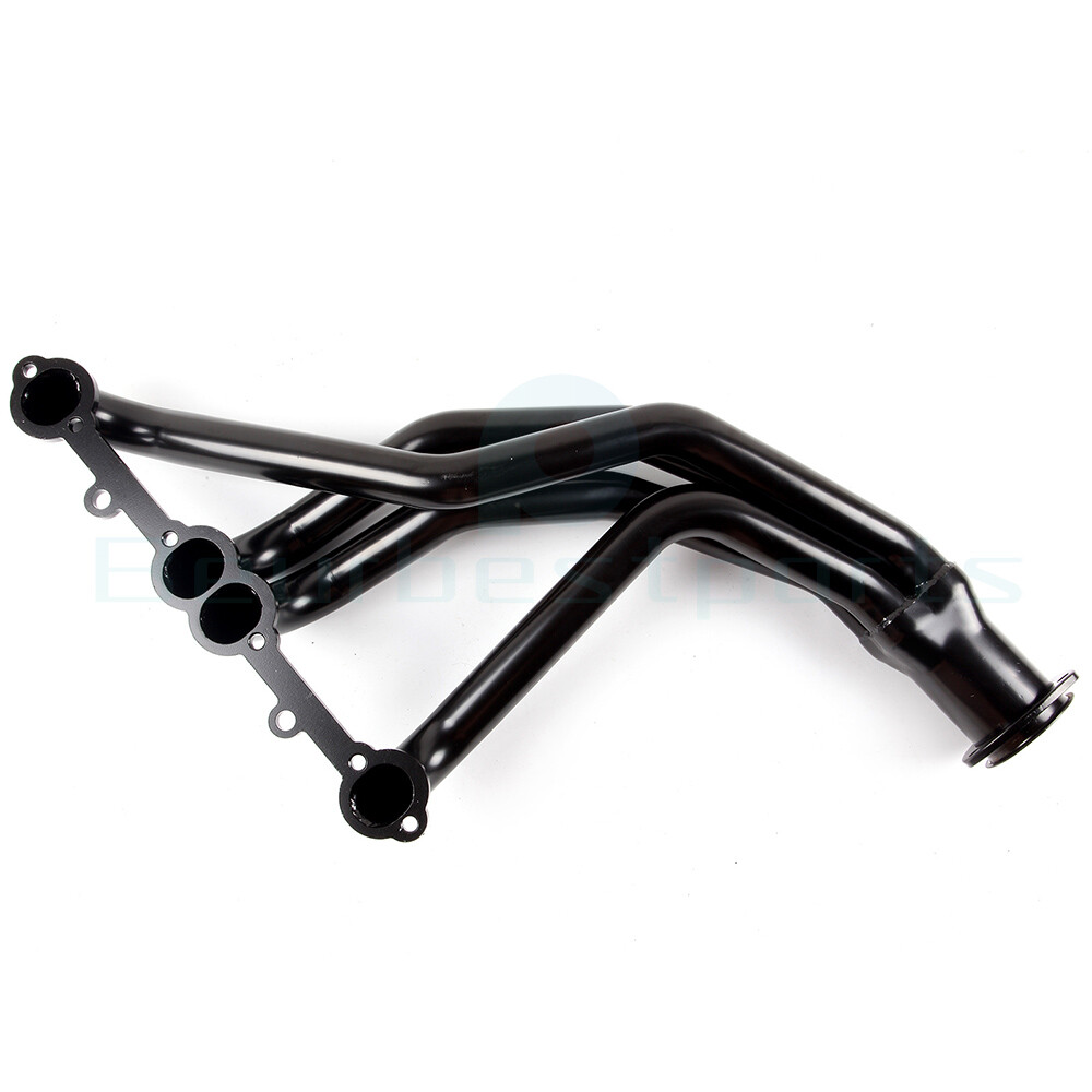 For GMT C/K 5.0L 5.7L SBC 84-91 Long Tube Exhaust Header Manifold Black Painted