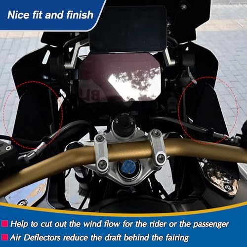 Motorcycle Side Windshield Windscreen Side Panel Deflector Airflow Hand Clear