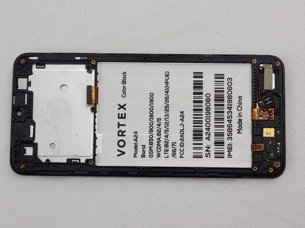OEM LCD Display Touch Screen Digitizer Frame Part for VORTEX Cellular A24