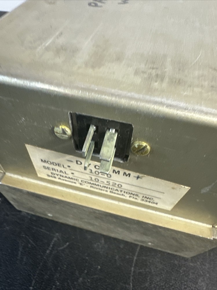 Paul Yoder WB3CEZ. +Dycomm- Model 10-0. Serial 10-520