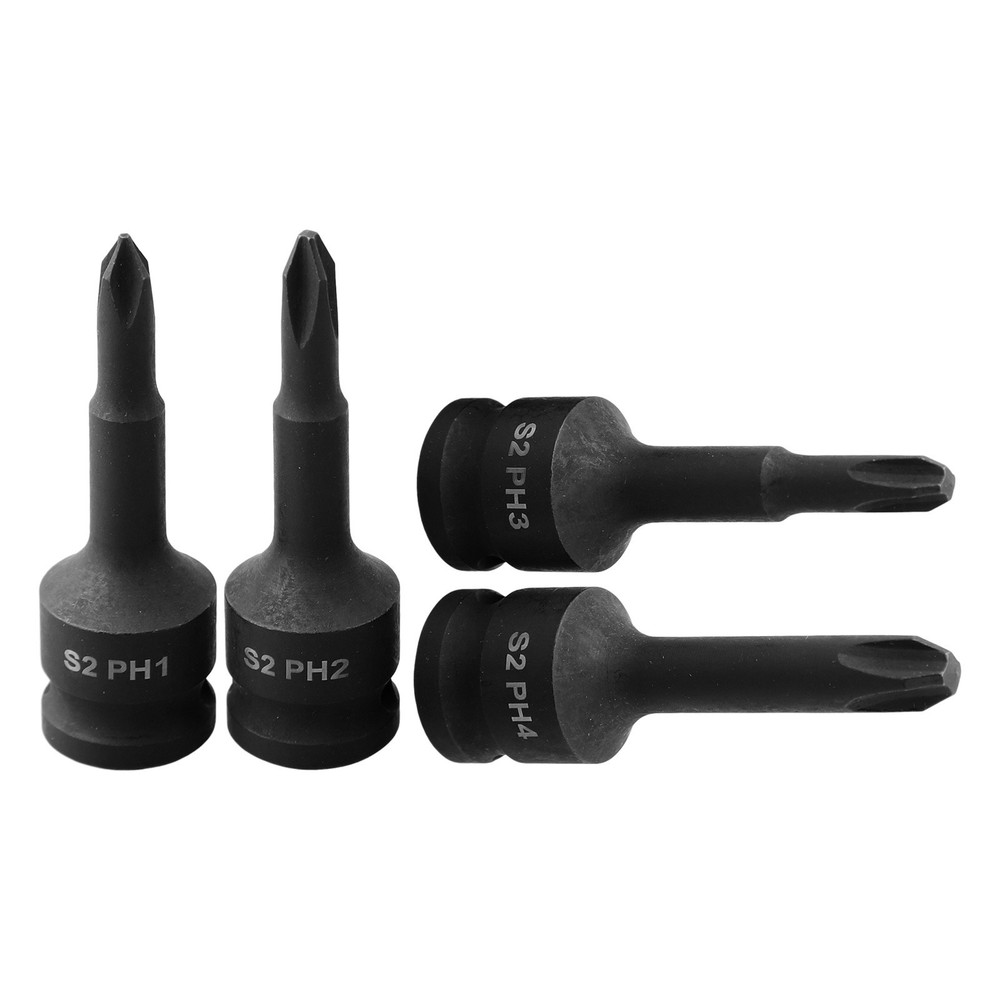 3 8inch Corss Screwdriver Bit Drive Socket Adapter Head PH1 PH2 PH3 PH4