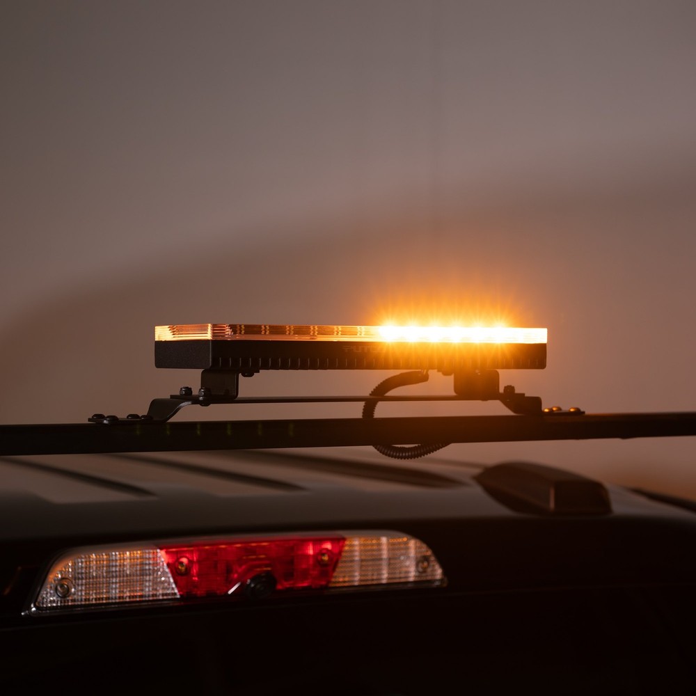 Putco Rooftop Dual Amber LED Beacon Lights w Third Brake Light Mounting Bracket