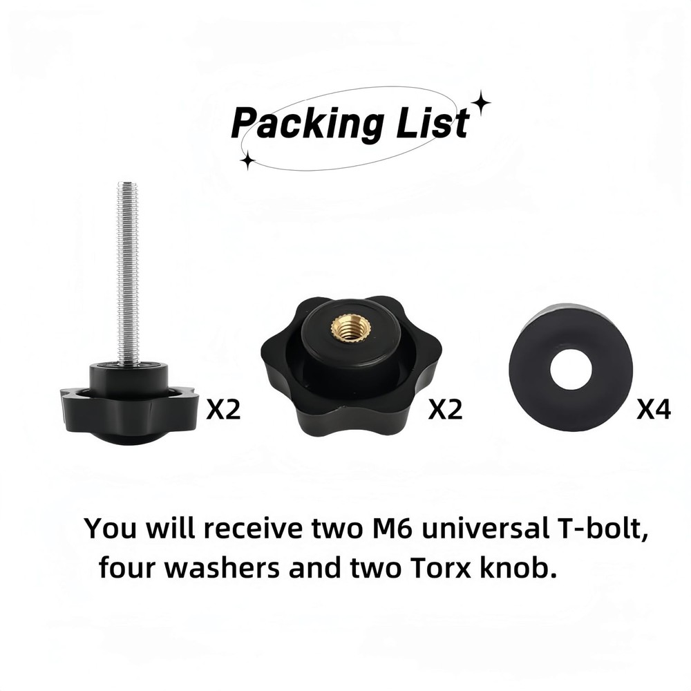 SZHSYJY 2 Set Replacement Arm Adjustment Knobs,Universal Rollator Hand Black