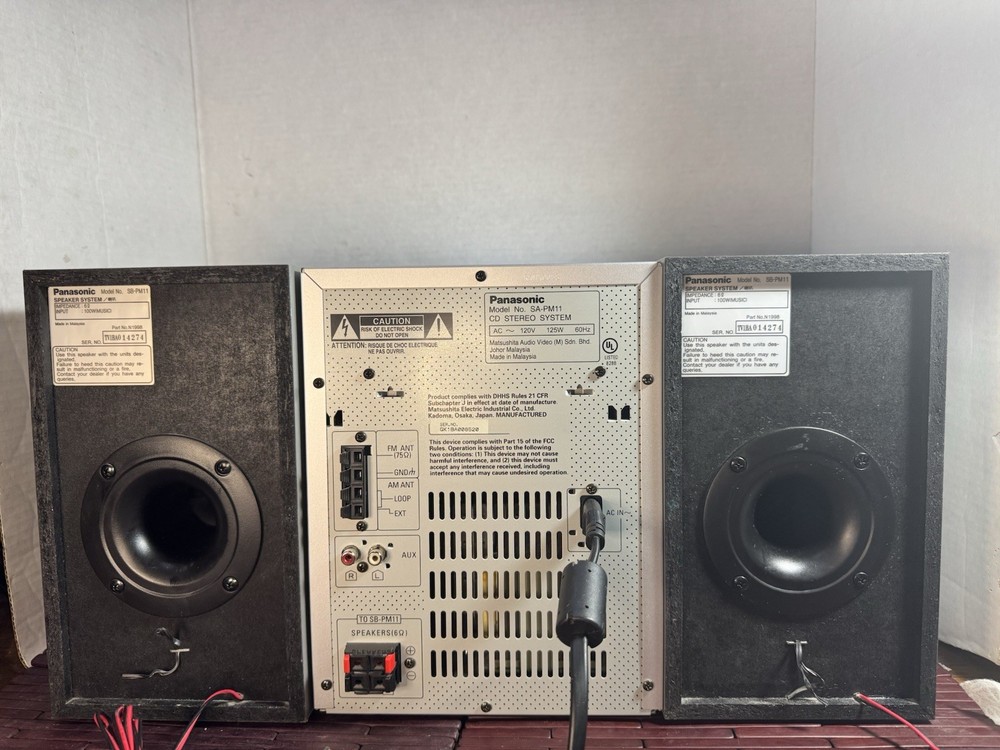 Panasonic CD Stereo System SA-PM11 5 CD CD Changer - Cassette Player Not Working