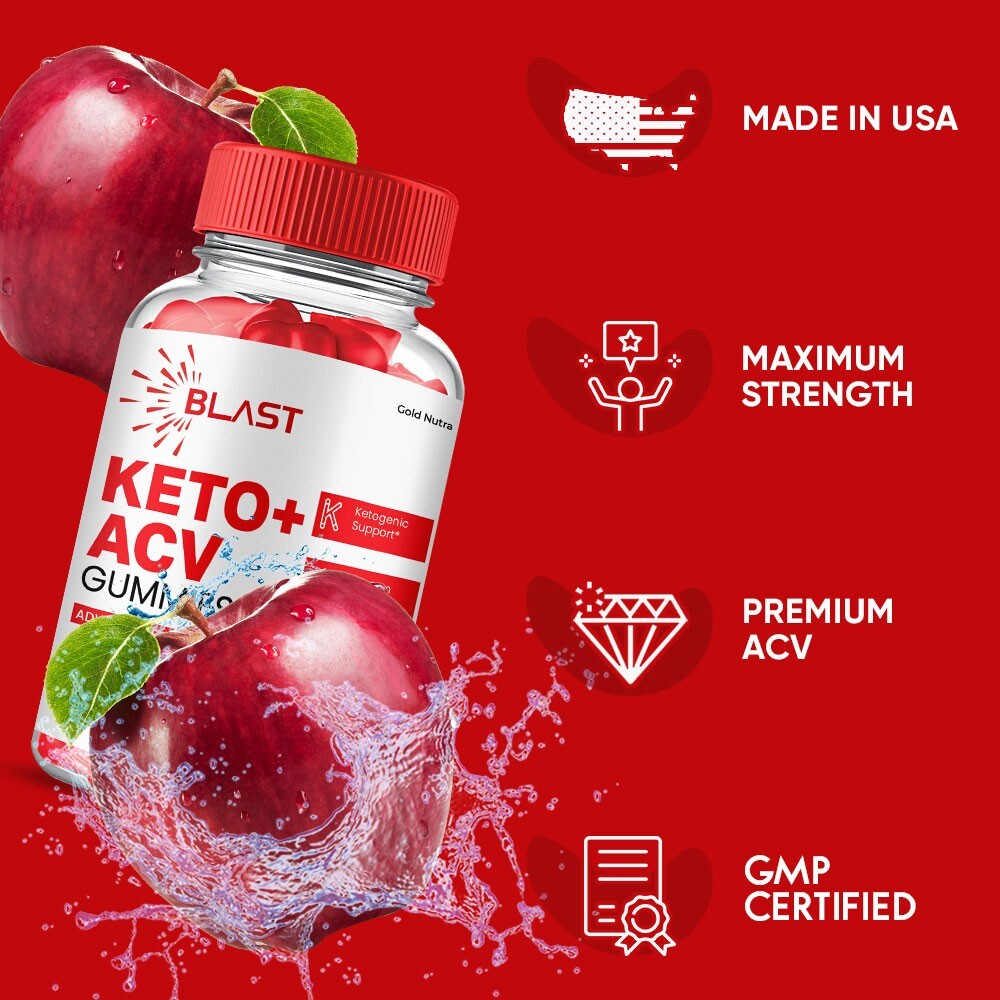 Blast Keto ACV Gummies, Max Strength Formula, BlastKeto + ACV Gummies (2 Pack)
