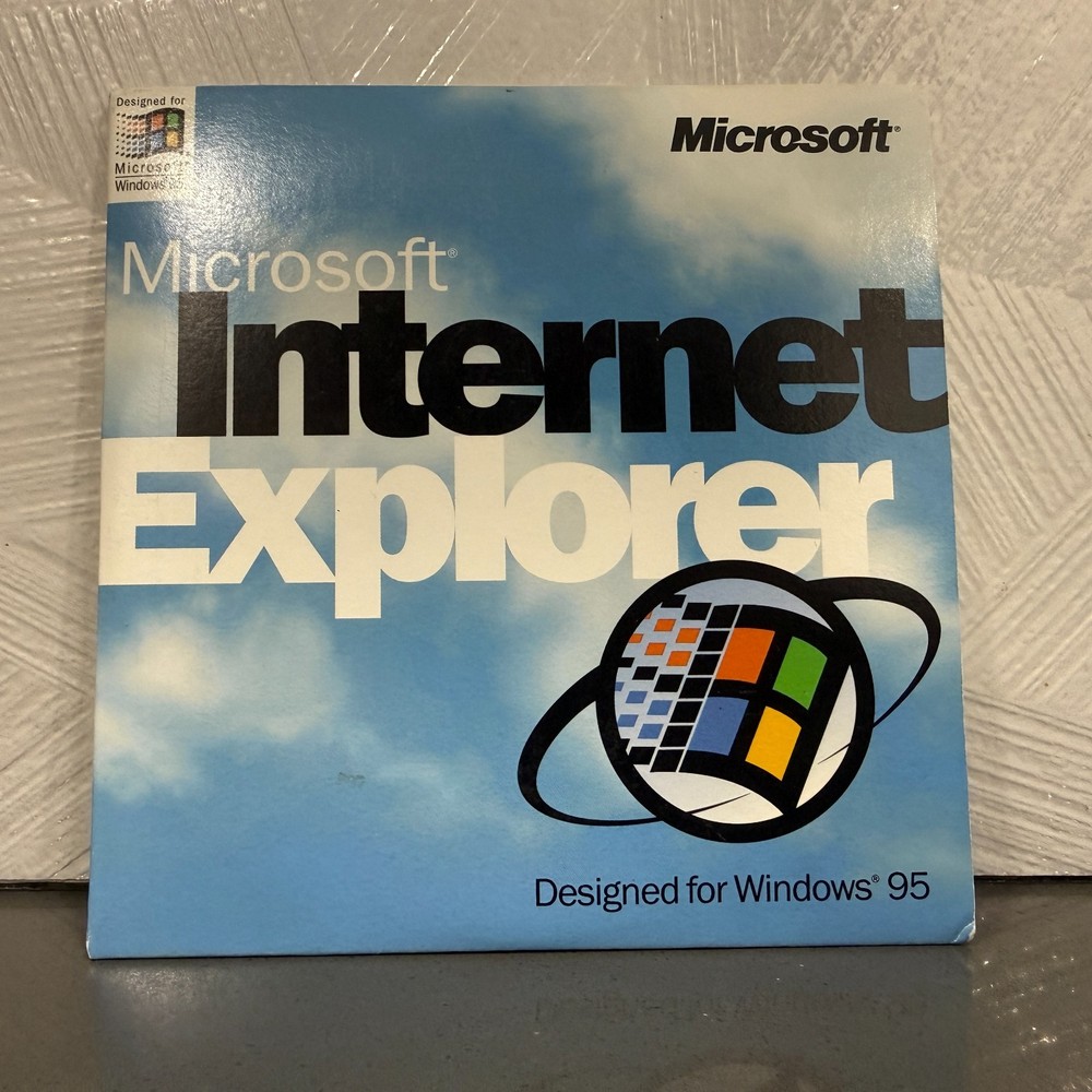 Vintage Microsoft Internet Explorer 2.0 Windows 95 CD-ROM Original Disc + Sleeve