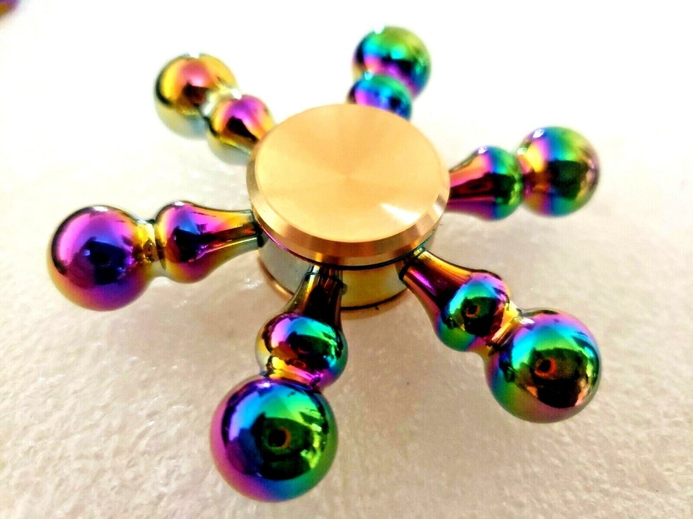 Multi Color Solid Brass Fidget Spinner Toy Good Quality Removable Bearing ADHD