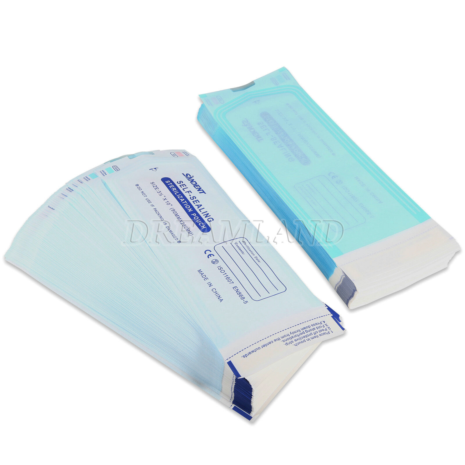 Sterilization Pouches- 3.5 " x 10 " Dental Medical Self Seal Pouch Bag 200 Bags