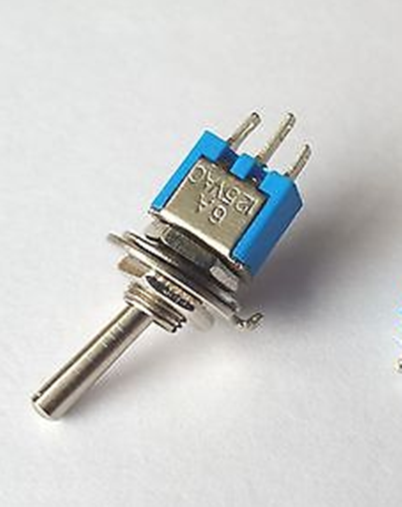 100 pcs Blue Mini SPDT Guitar Toggle Switch ON-ON DIY