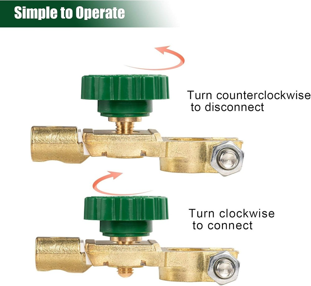 Battery Quick Disconnect Switch Top Post Cut/Shut Off Battery Master Isolator...