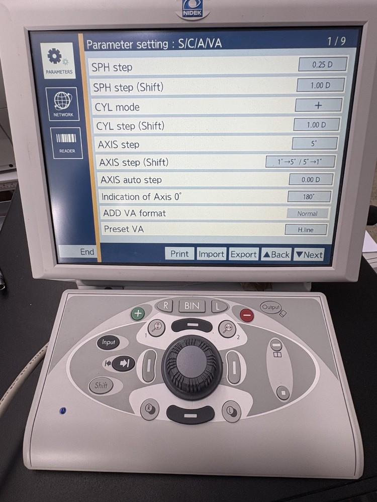 Nidek RT-6100 Refractor System Auto Phoropter, Memory Box, Control Console, SSC