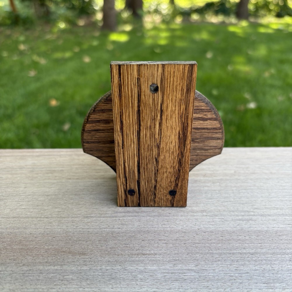 Grouse Tail Fan Plaque, Dark Oak
