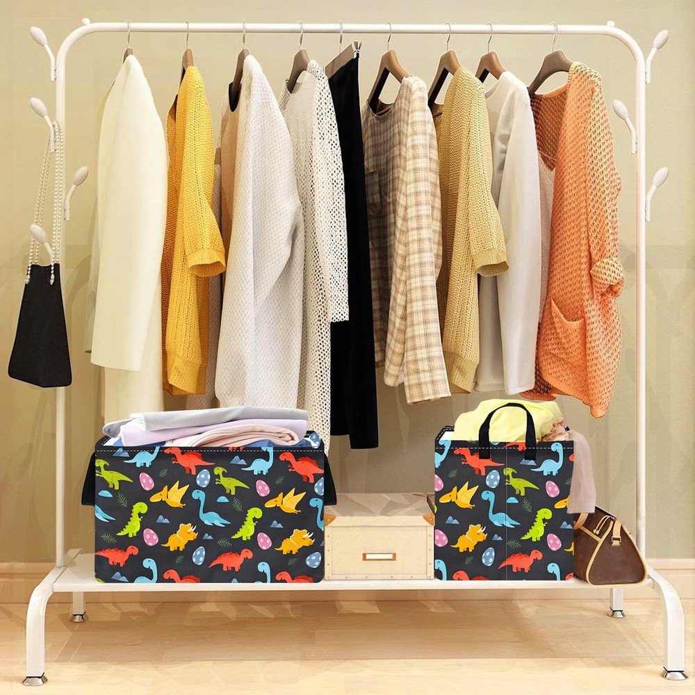 VAIVUSTO Easter Storage Basket Easter Bunny Storage Bin Collapsible Nursery H...