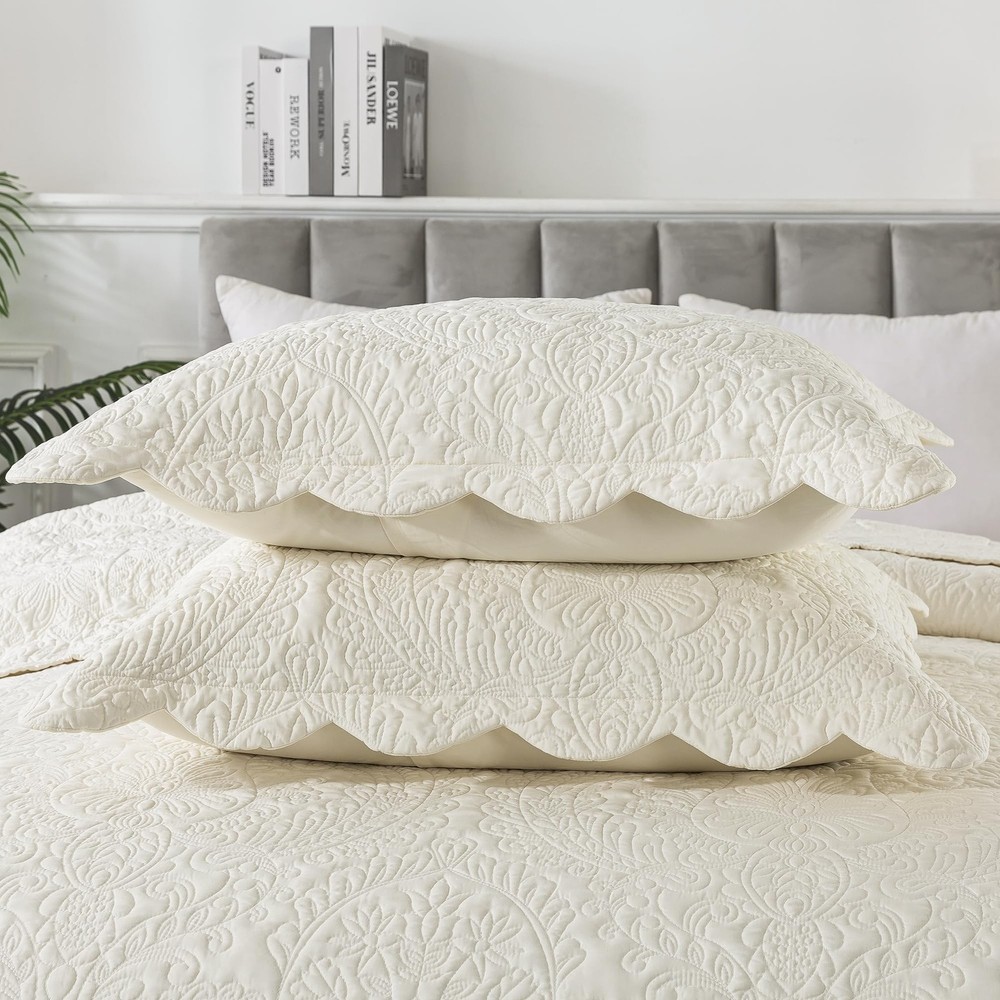 HoneiLife Queen Quilt Bedding Set - Microfiber Quilt Sets for Queen Bed, 3-Pi...