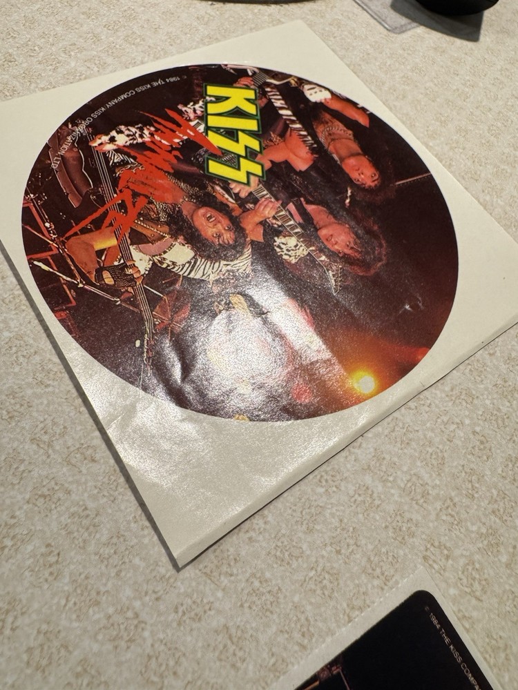 Kiss Animalize Patch Photo Sticker Lot Vintage Mark St John 1984 Rare Eric Carr