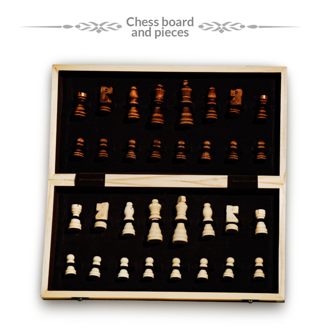Chess Set Chess Board Game Kids Folding Chess Board 15 in Family Game Set Age 6+