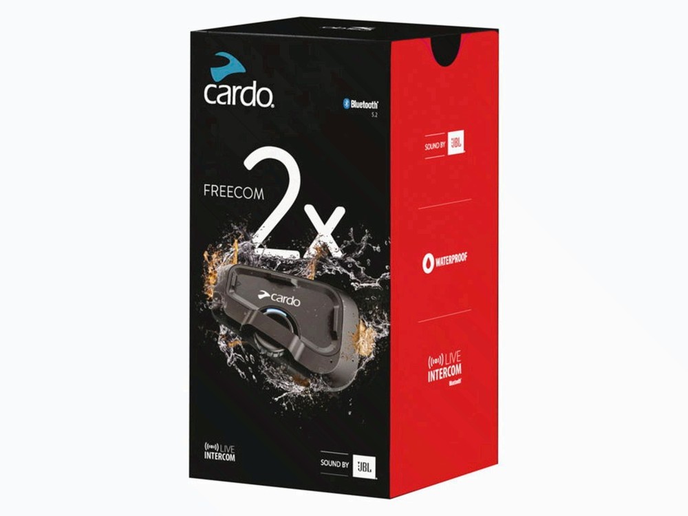 Caɾdo Freecom 2x Bluetooth Communicator Motorbike Intercom JBL Speakers Waterpro