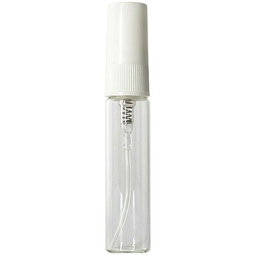 5ml empty perfume clear glass bottles mini white atomizer spray refillable