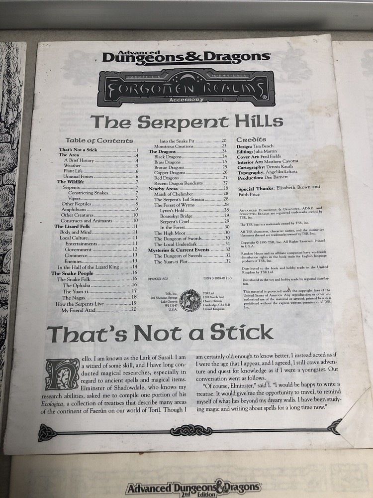 TSR Forgotten Realms Elminster's Ecologies Box With (5) Accessory Modules AD&D