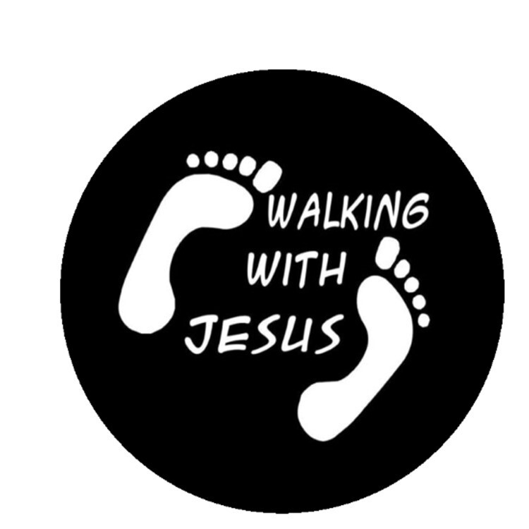 WALK WITH JESUS WALKING STICK MEDALLION