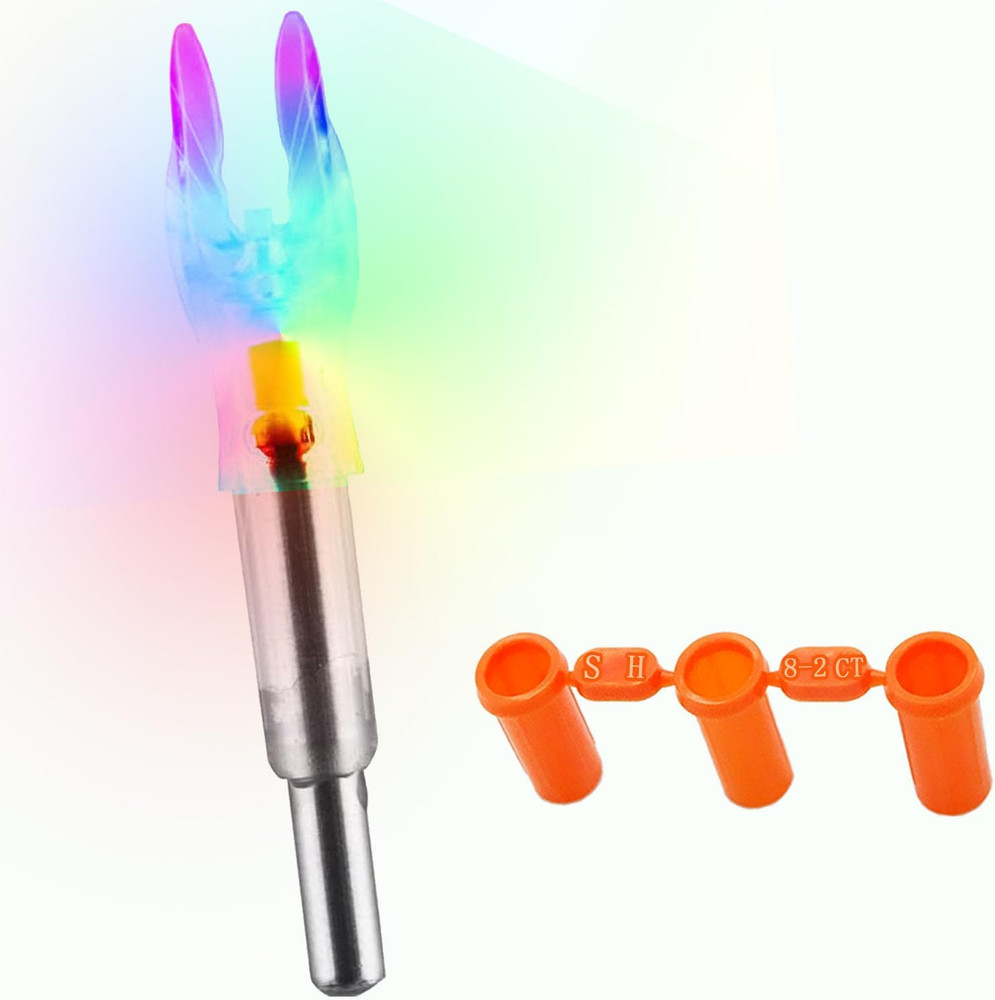 Universal LED Arrow Nocks with Bowstring Screwdriver - 6 Pack