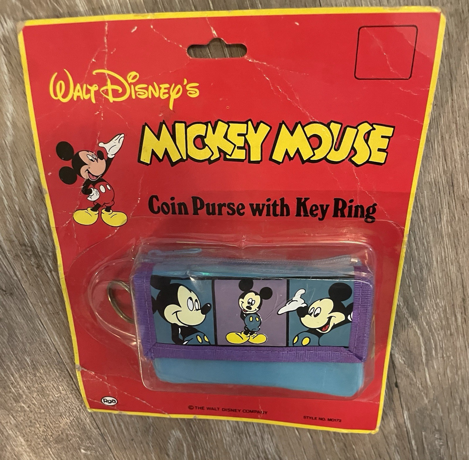 Vintage Rare Mickey Mouse Coin Purse With Key Ring New The Walt Disney Company