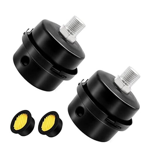 2 pcs 3/8" Thread Air Compressor Silencer, Air Compressor Intake Filter 1/4"