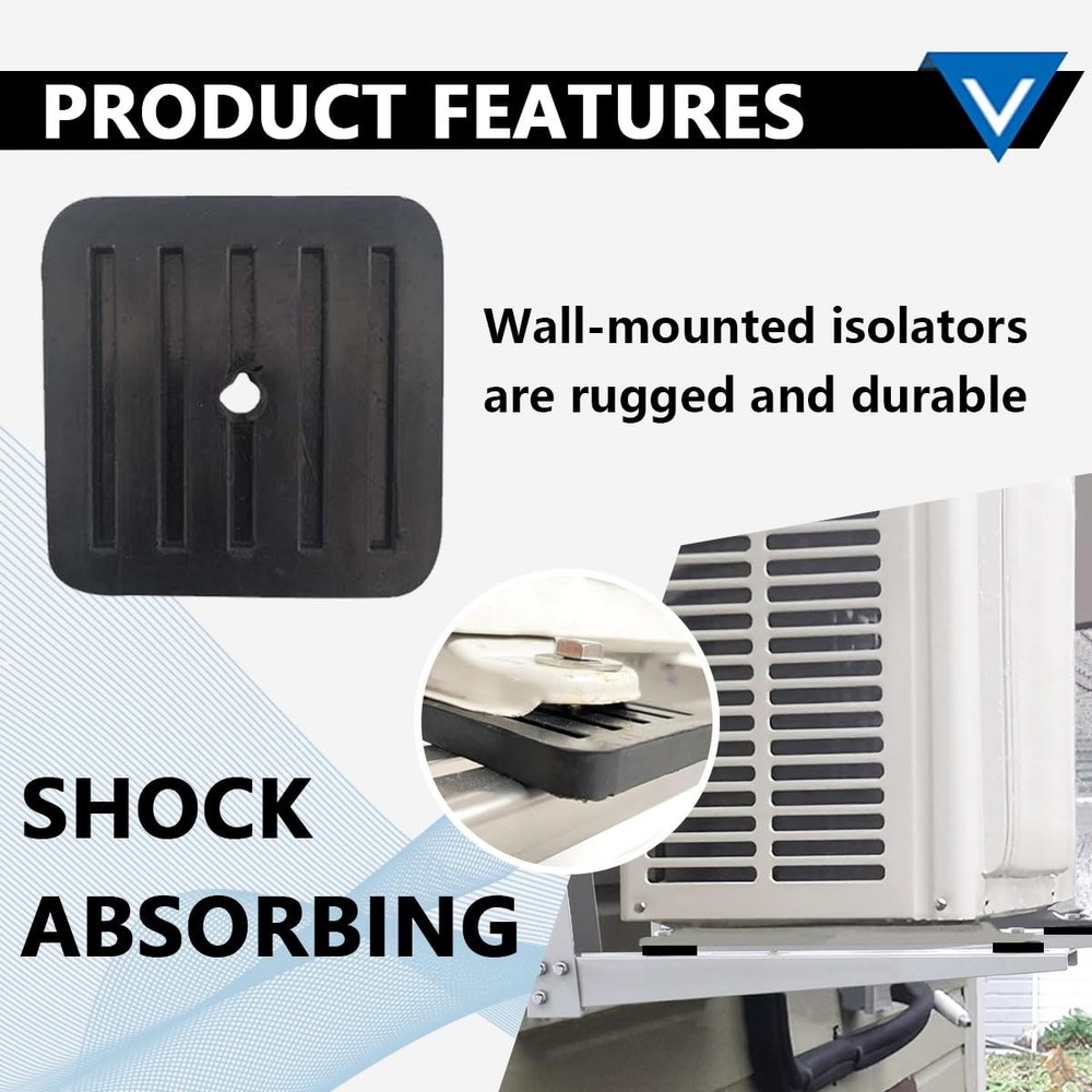 4 Pcs Mini Split AntiVibration Pads, Air Conditioner Shock Pad, Wall Mounting