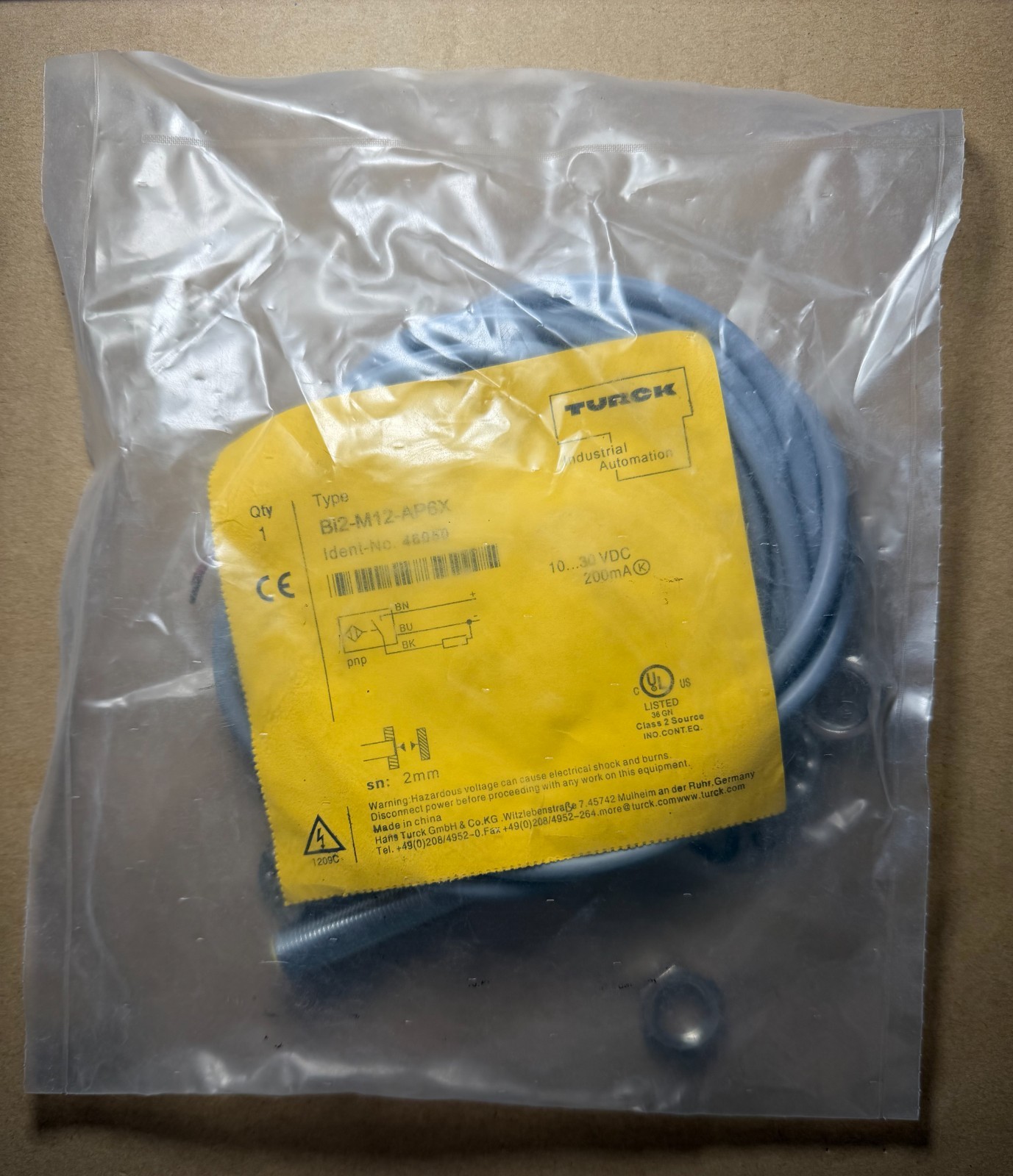 TURCK Bi2-M12-AP6X Inductive sensor proximity switch(BRAND NEW)