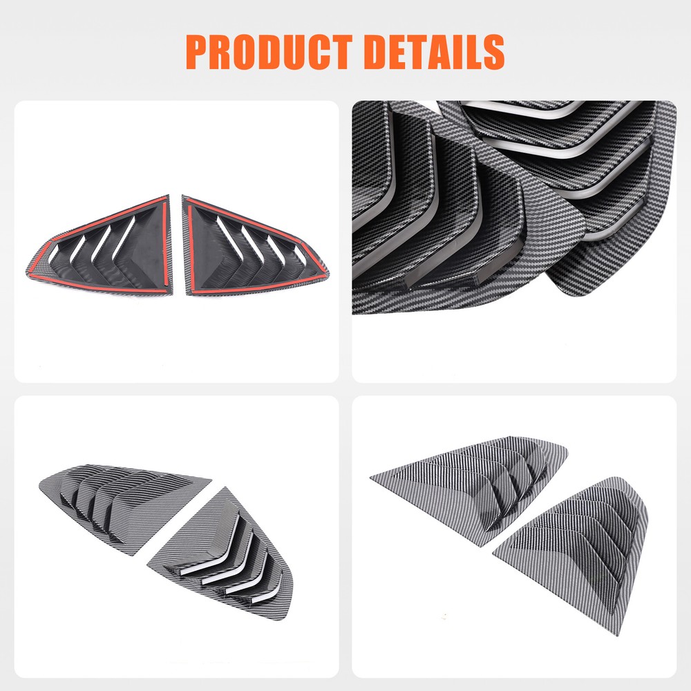 ABS Carbon Fiber Rear Triangular Louver Trim Panel For BMW X4 2018-2023