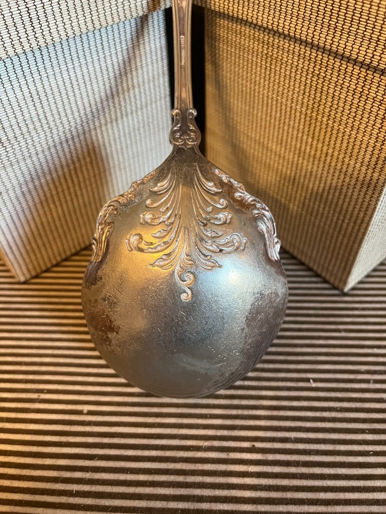 William & Rogers Silver Plate Large Serving Salad Spoon