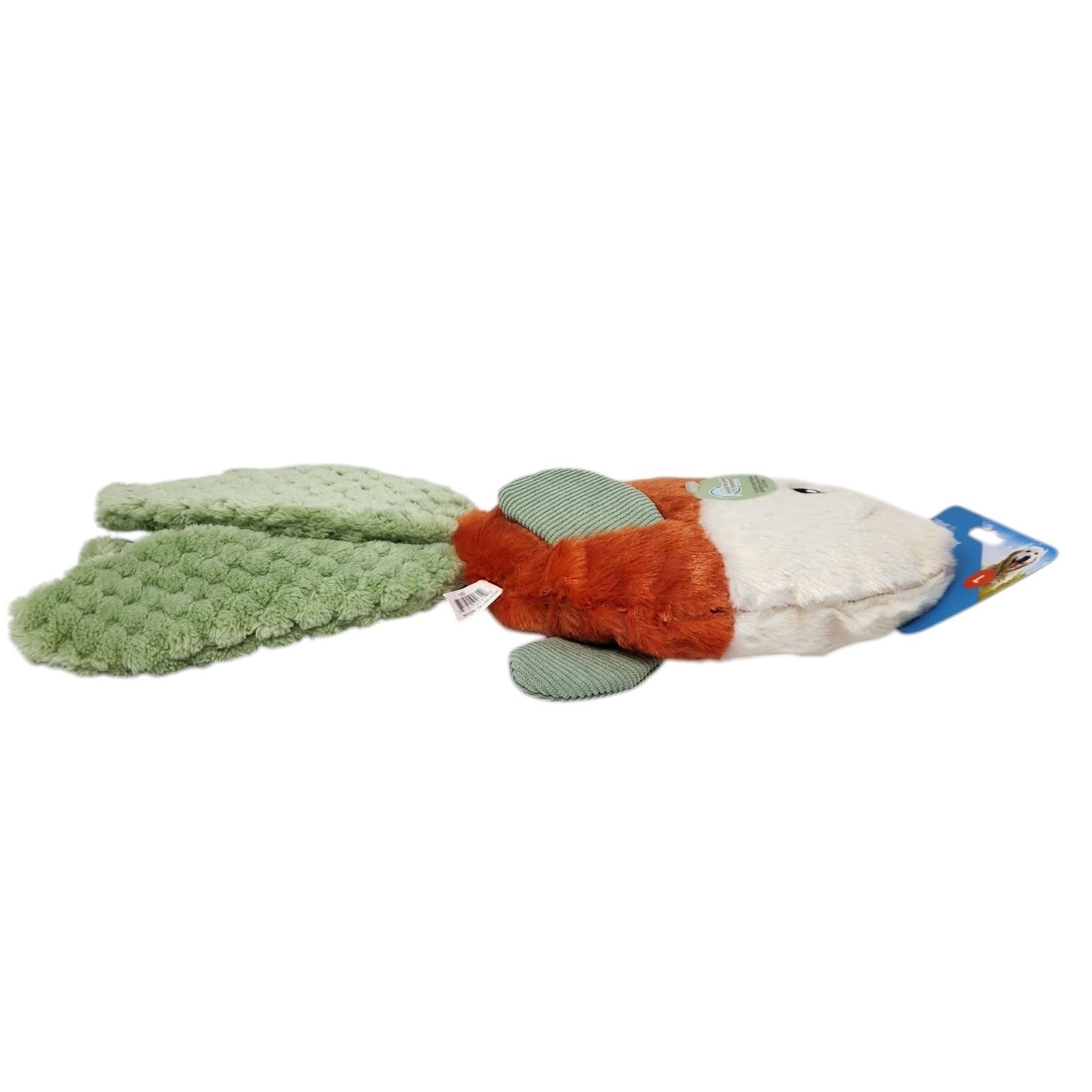 Vibrant Life Cozy Buddy Dog Chew Toy Goldfish 15 in. Large Squeaky Plush, 2 Pack