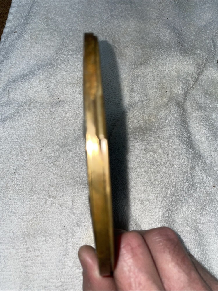 ANSONIA Clock Large DIAL /Heavy brass Ring It’s 5 3/4 Dia. missing front door
