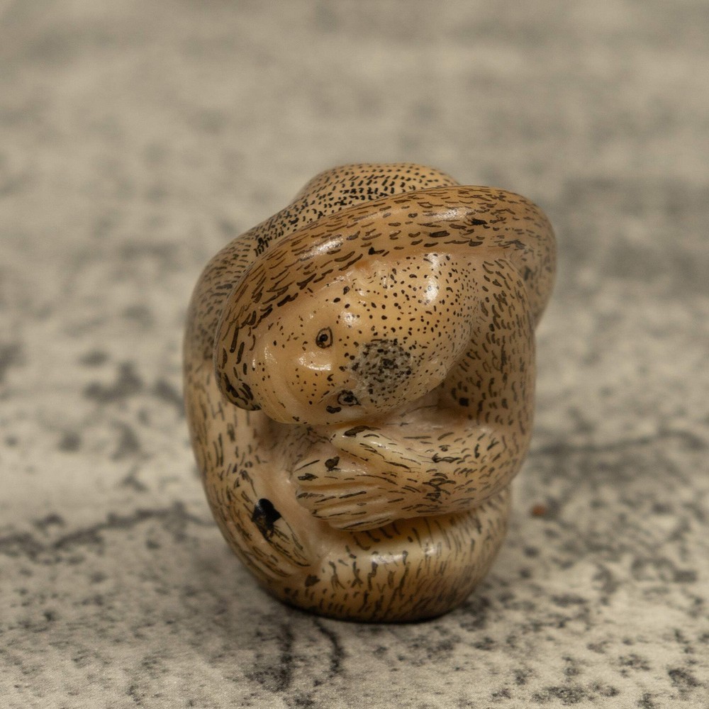 Vintage Monkey Tagua Carving