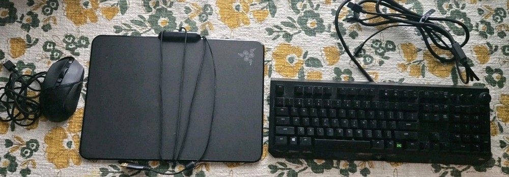 Razer BlackWidow Elite Keyboard, Basilisk V3 Mouse, Firefly Mat Gaming Bundle