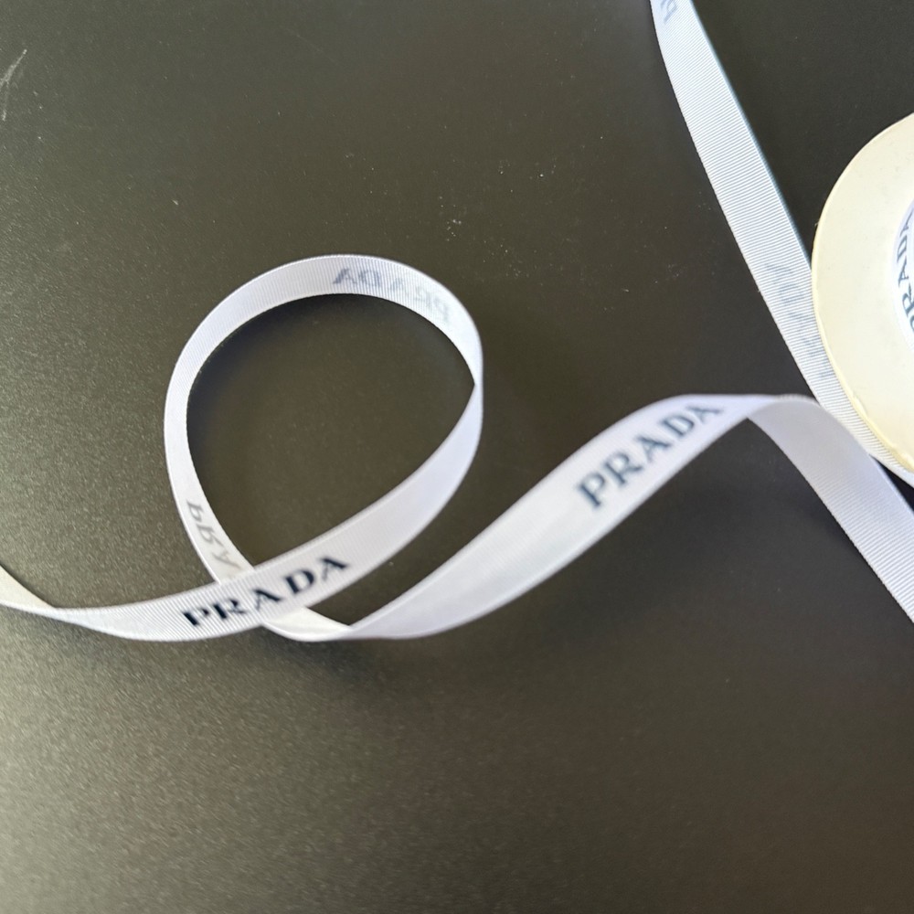 Authentic Prada Ribbon White wide 3/8" Length 10 meters